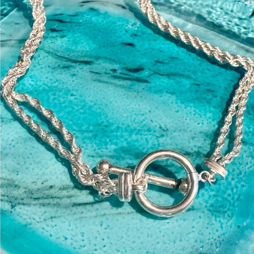 Stylish Silver 925 Toggle Necklace